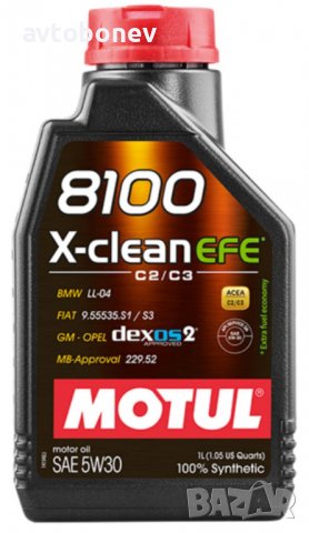 Двигателно масло MOTUL 8100 X-CLEAN EFE 5W30, снимка 2 - Части - 32644414