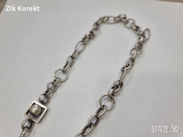 Дамски сребърен синджир, снимка 5 - Колиета, медальони, синджири - 54344560