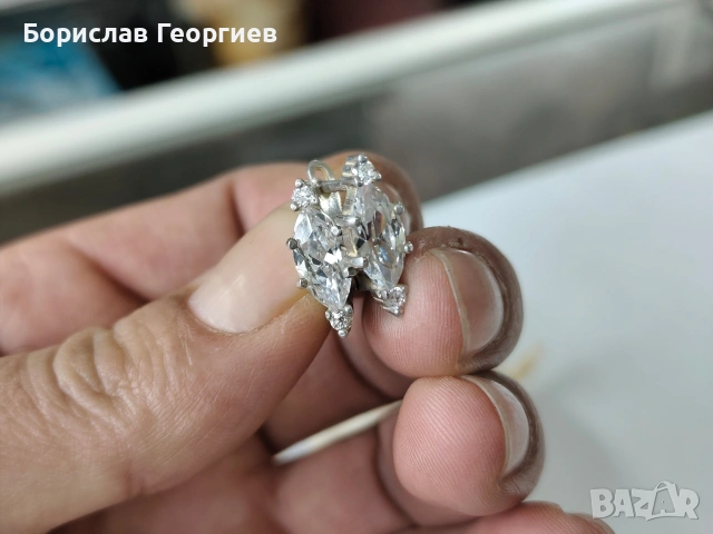 Сребърни обеци 925, снимка 3 - Обеци - 53230658