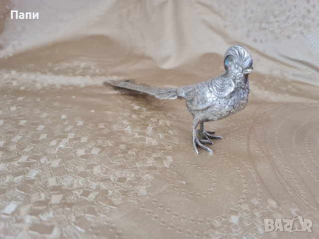 Сребърна фигура на фазан, снимка 9 - Антикварни и старинни предмети - 40664534