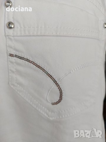 Дънкови бели 3/4 панталони  42 номер, снимка 6 - Дънки - 33713005