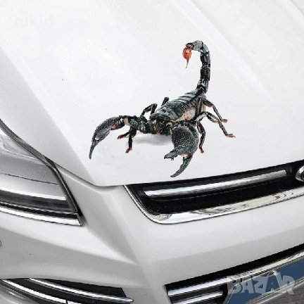 Малък Скорпион 3D стикер лепенка за автомобил кола самозалепващ, снимка 1 - Аксесоари и консумативи - 29547266