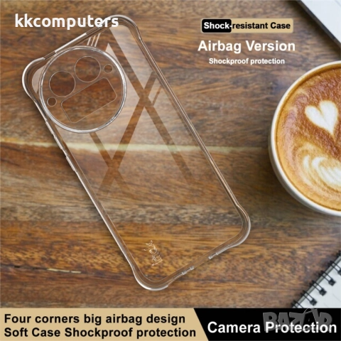 IMAK Удароустойчив Калъф (TPU) за Realme GT 8 Pro 5G- Airbag технология, вкл. Протектор, Прозрачен, снимка 3 - Калъфи, кейсове - 52748393