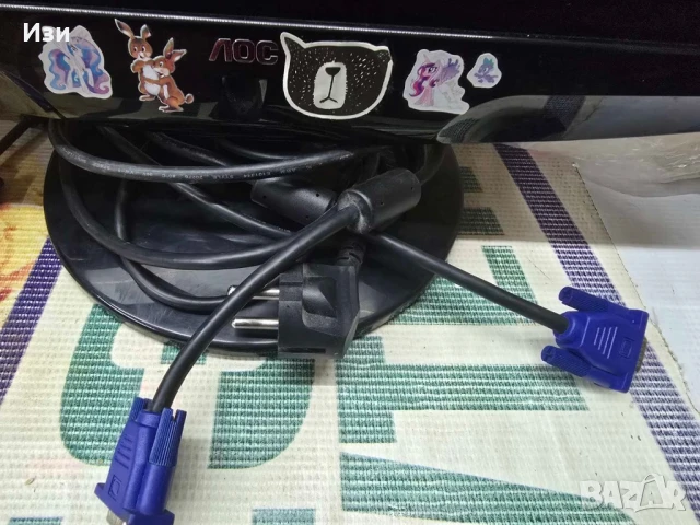 LCD AOC монитор плосък екран, снимка 4 - Монитори - 51036787