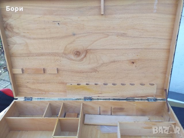 Голям дървен куфар, снимка 2 - Куфари с инструменти - 31980063