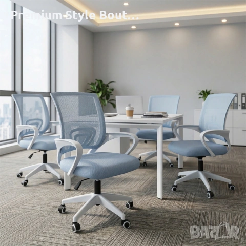 Ергономичен офис стол с дишаща мрежа и регулируема височина – комфорт през целия ден, снимка 9 - Столове - 54123967