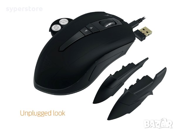 Мишка Геймърска Безжична и USB Gamdias Hades M1 Черна, 10800DPI 7Btns RGB Gaming mouse, снимка 6 - Клавиатури и мишки - 35357373
