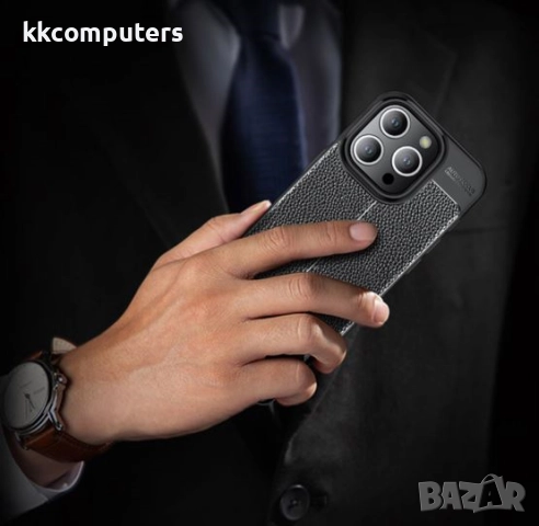 Калъф Wlons силикон Auto Focus / Като Кожа за iPhone 16 Pro Max 6.9 / Черен Баркод : 3132921, снимка 2 - Калъфи, кейсове - 52462838