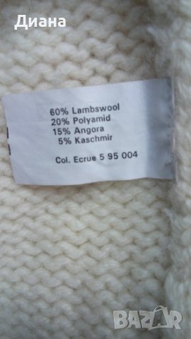 Дамски пуловер-кашмир,мерино,ангора-ръчно плетиво, снимка 3 - Блузи с дълъг ръкав и пуловери - 38595258