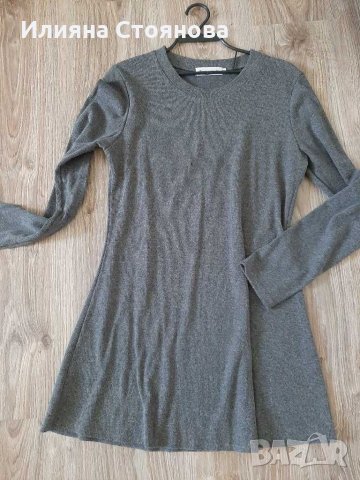 Сива туника рокля къса, снимка 1