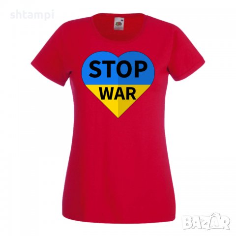 Дамска Тениска STOP WAR 007 спрете войната,подкрепям Укркайна,