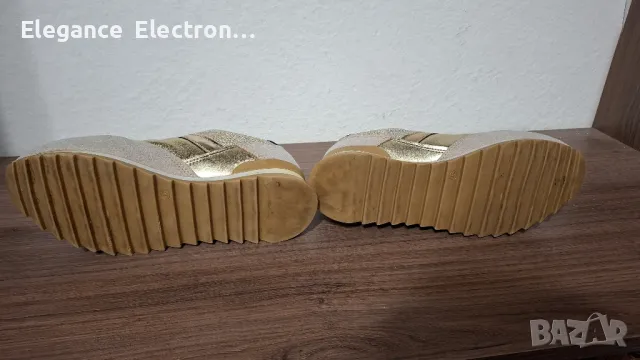 Стилни дамски маратонки Butigo, номер 37, златисти акценти, снимка 9 - Маратонки - 50246701