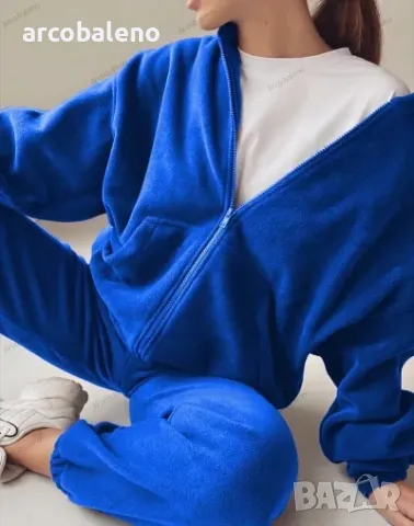 Дамски моден спортен комплект от две части за свободното време, 5цвята , снимка 10 - Комплекти - 47261072