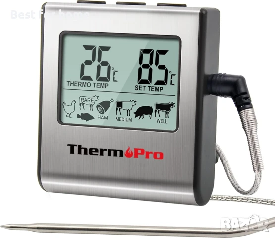 ThermoPro TP16 Цифров кухненски термометър за месо  с таймер и аларма