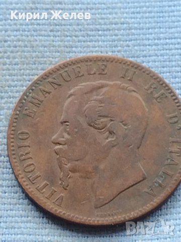 Монета 10 центисими 1866г. Италия Виктор Емануил втори 38554, снимка 5 - Нумизматика и бонистика - 42739393