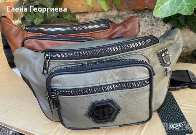 Мъжка чанта за кръста естествена кожа. , снимка 2 - Чанти - 50986805