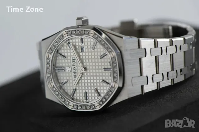 Audemars Piguet Royal Oak 33mm Steel White Dial Diamond Дамски Различни Варианти, снимка 6 - Дамски - 48183179
