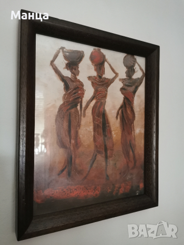 Африканска картина, снимка 3 - Картини - 36419285