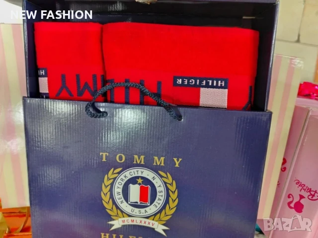 Памучни Хавлии -2бр с Кутия ✨ Tommy Hilfiger ✨ Victoria Secret ✨ Dior ✨, снимка 6 - Хавлиени кърпи - 50944436