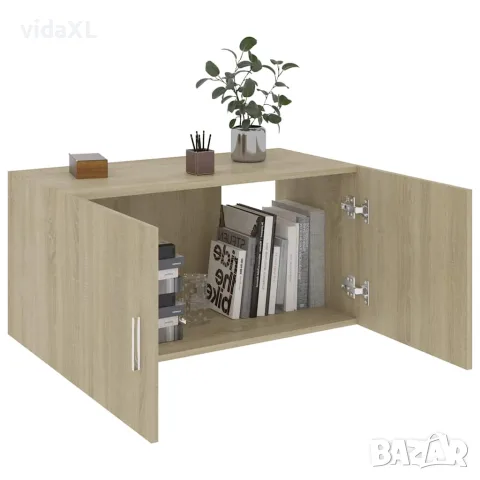 vidaXL Шкаф за стена, дъб сонома, 80x39x40 см, инженерно дърво, снимка 5 - Шкафове - 56147819