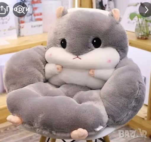 Декоративна плюшена възглавница за стол, снимка 4 - Декорация за дома - 53896005