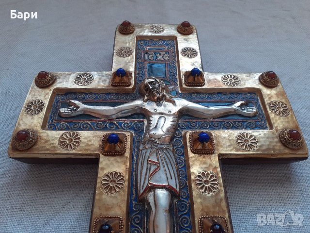 Кръст - Емайл - Morató - Исус Христос, снимка 9 - Антикварни и старинни предмети - 38497223