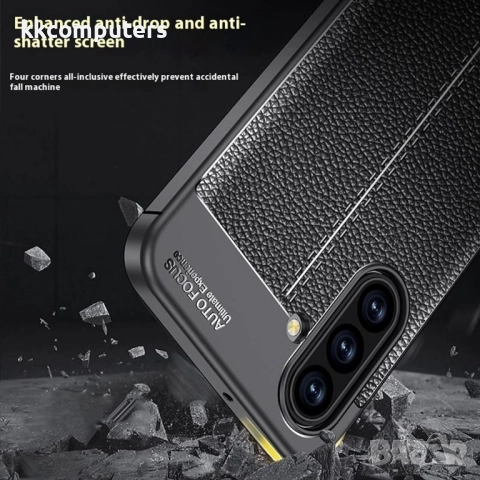 Защитен TPU калъф и Протектор за Samsung Galaxy A17 5G / A17 4G - Личи текстура, Черен, снимка 8 - Калъфи, кейсове - 52210318