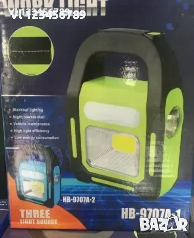 Соларeн LED фенер/прожектор с вграден акумулатор 3 в 1, снимка 2 - Къмпинг осветление - 50752441