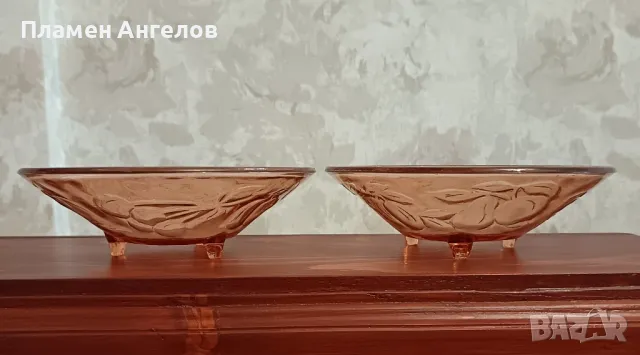 Стари стъклени фруктиери от 60те години. 