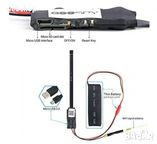 Шпионска Камера с WI-FI И Слот за карта памет, Spy camera, снимка 3 - IP камери - 44569311