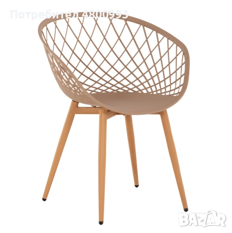 ARIADNE - Стол метални крака, седалка от полипропилен - за хотели, летни градини