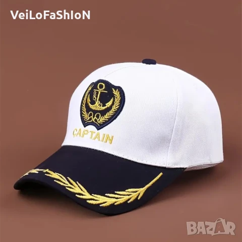 Нова капитанска шапка с козирка Captain с Котва 