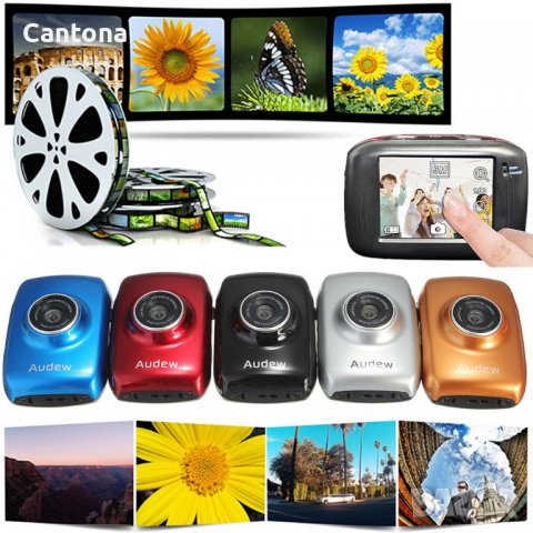 Мини HD спортна екшън камера с 5.0MP, 2" сензорен екран, слот за карта, акумулаторна батерия, IPX8 в, снимка 4 - Камери - 38144631