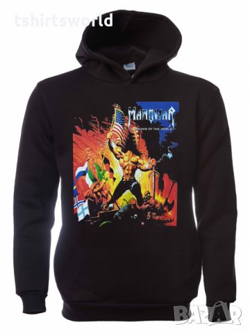 Нов мъжки суичър с дигитален печат на музикалната група Manowar, Меноуър