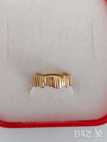  Старинен златен пръстен с брилянти и сапфири, снимка 5 - Пръстени - 32102572