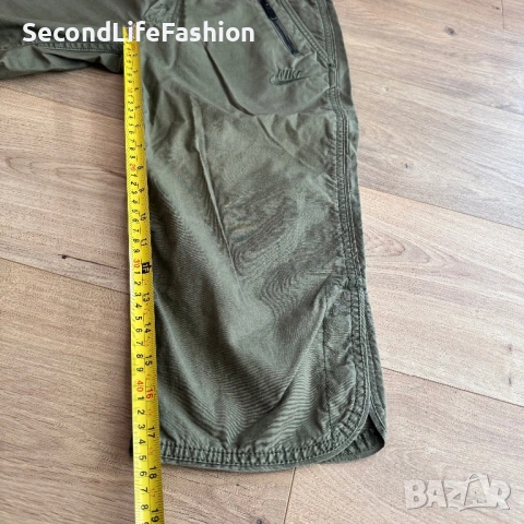 Дамски 3/4 панталони Nike Sportswear цвят каки зелено Винтидж размер M, снимка 5 - Къси панталони и бермуди - 53890305