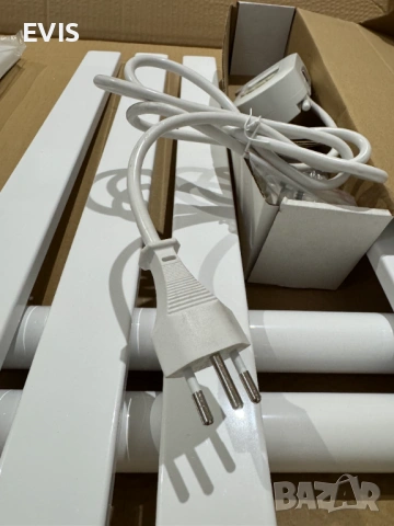 Дизайнерска електрически лира за баня с термостат – 500W, Бяла, 1200x500 мм, снимка 6 - Друга електроника - 50252141