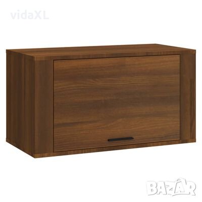 vidaXL Стенен шкаф за обувки, кафяв дъб, 70x35x38 см, бор масив（SKU:821019, снимка 1
