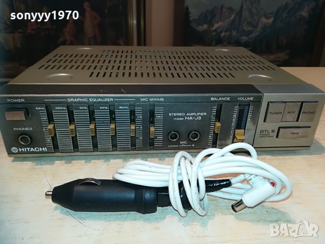 HITACHI model HA-J3-MADE IN JAPAN 27Х20СМ-220/12v, снимка 10 - Ресийвъри, усилватели, смесителни пултове - 29996437