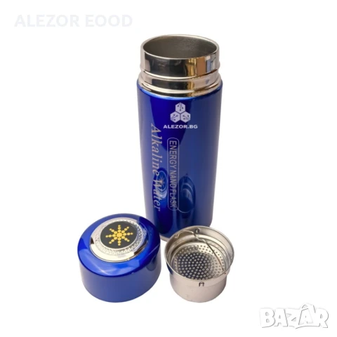 Бутилка 300 ml от неръждаема стомана с нано филтър за алкализаране и йонизиране на вода, снимка 2 - Други - 51107687