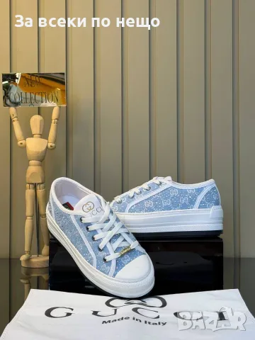 Gucci Дамски Маратонки👟Дамски Спортни Обувки👟Платненки Гучи👟Кецове - 3 Цвята Код SEM-728, снимка 5 - Маратонки - 55973818
