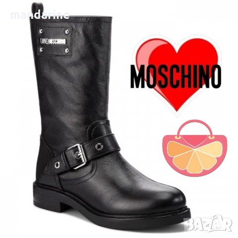 LOVE MOSCHINO 🍊 Оригинални дамски ботуши от естествена кожа № 40 нови с кутия, снимка 18 - Дамски ботуши - 27116518