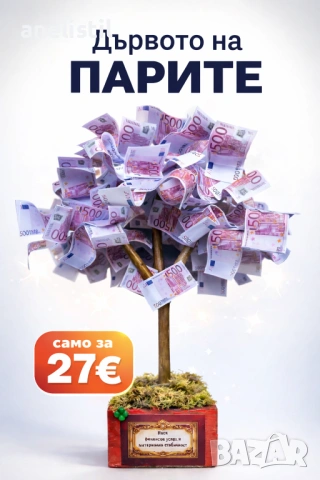 🌳 Парично дърво – оригинален ръчно изработен подарък . Дърво с евро, снимка 4 - Други - 45535309