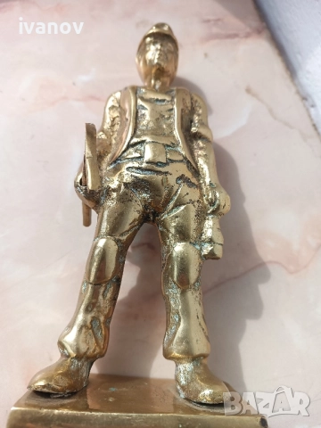Бронзова пластика - миньор, снимка 4 - Колекции - 51917858