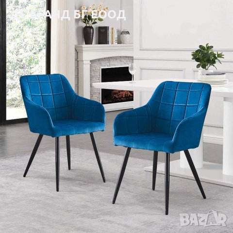 Висококачествени трапезни столове тип кресло C-UDC066BU, снимка 6 - Столове - 33774315