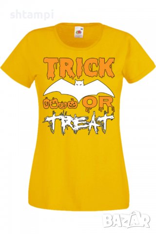 Дамска тениска Trick Or Treat 1,Halloween,Хелоуин,Празник,Забавление,Изненада,Обичаи,, снимка 9 - Тениски - 38144226