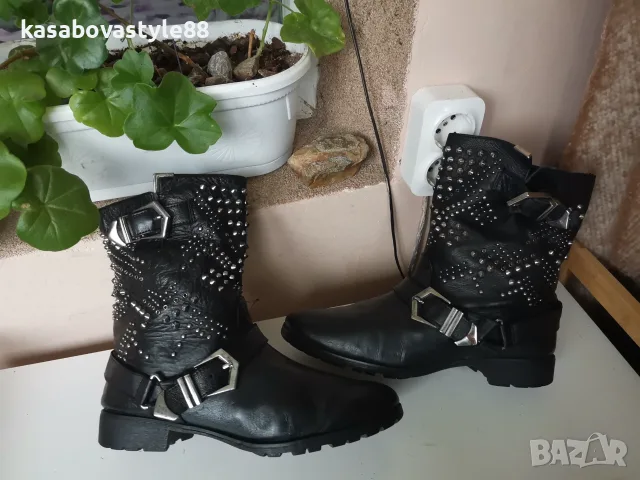 Ботуши Zara Women 38 н. Естествена кожа 