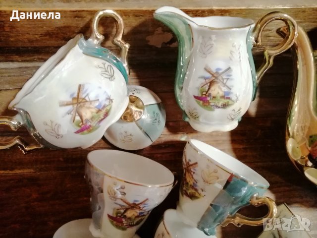 Бароков сервиз за кафе със седеф - от 15 части, снимка 8 - Сервизи - 38926010