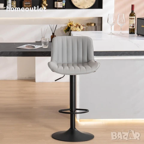 Комплект бар столове – BLT-1931-GR-DE – 2бр., снимка 3 - Столове - 50986503