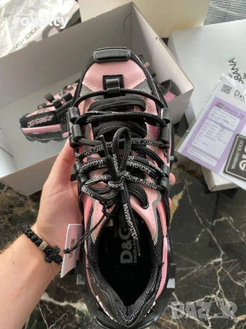 Dolce & Gabbana Дамски Маратонки 36-40 Номер Черно и Розово Клас Оригинал Реални Снимки , снимка 5 - Маратонки - 53055062